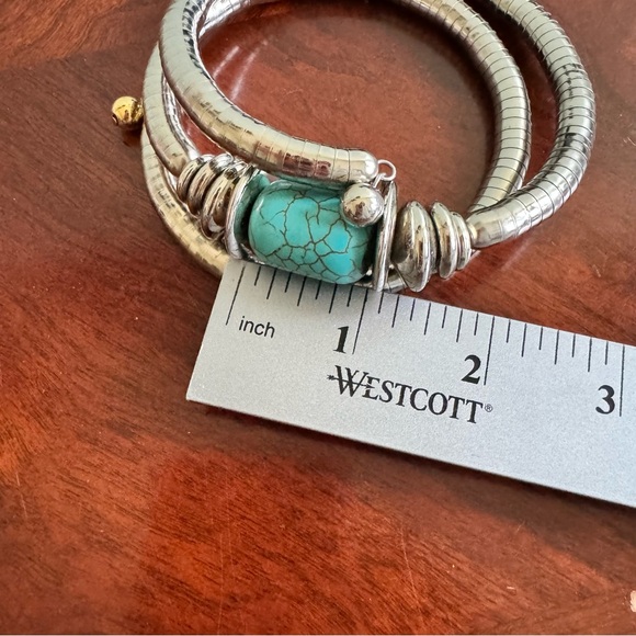 Bracelet/Choker Necklace with Turquoise howlite - Picture 4 of 5